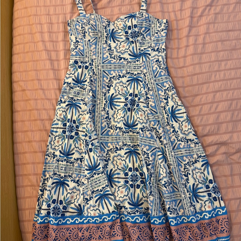 Avec Les Filles Blue and White Dress